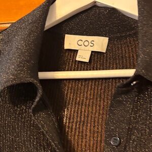 COS Metallic Black Shirt Jacket